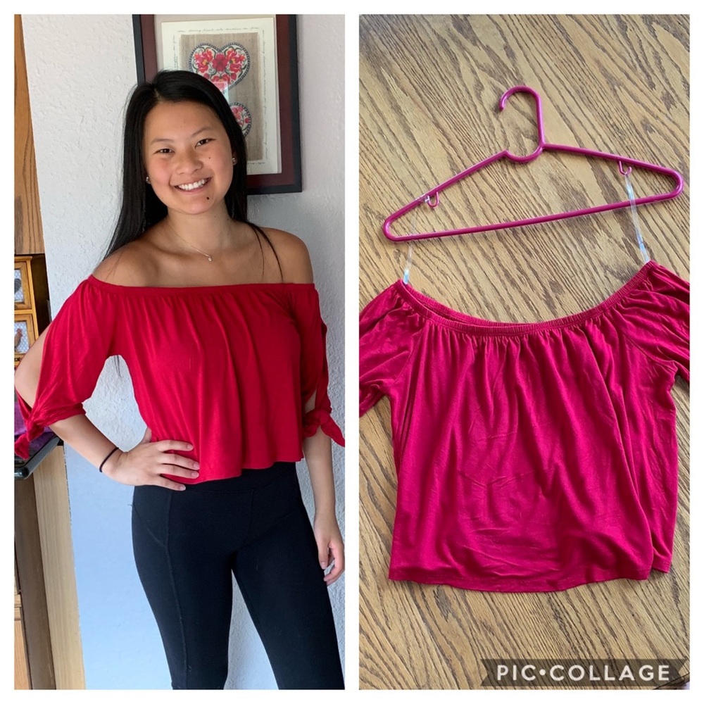 Tilly’s Red off the shoulder blouse